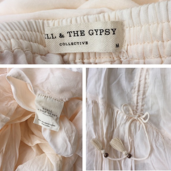 🌿 Spell Seashell Ruched Skirt Size M - Picture 5 of 8